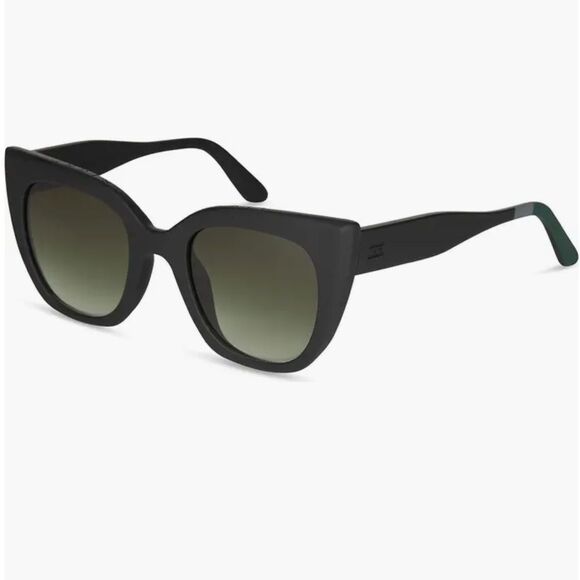 TOMS Women's Traveler Collection Black Matte Sydney Cat-Eye Sunglasses Retro - Picture 2 of 9